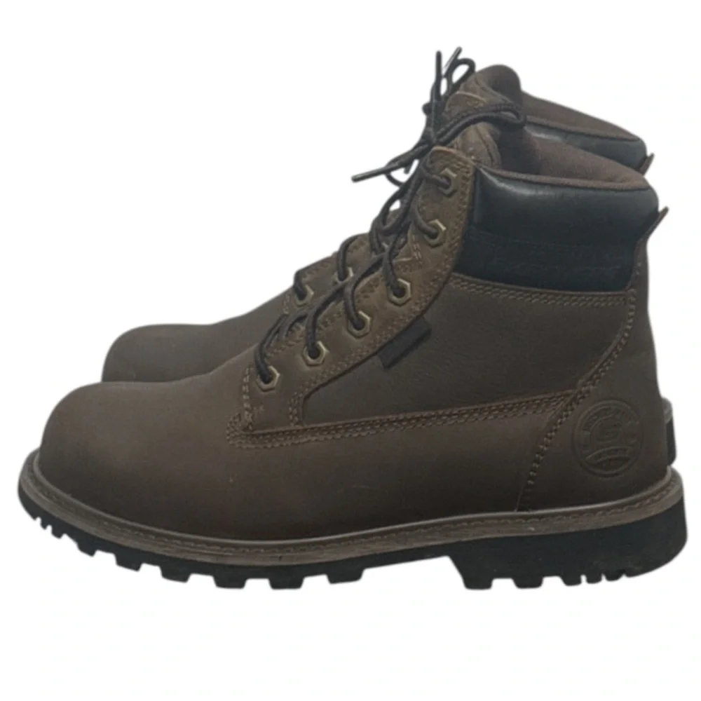 Authentic Skechers work safety steel toe leather boots sz men’s 7.5